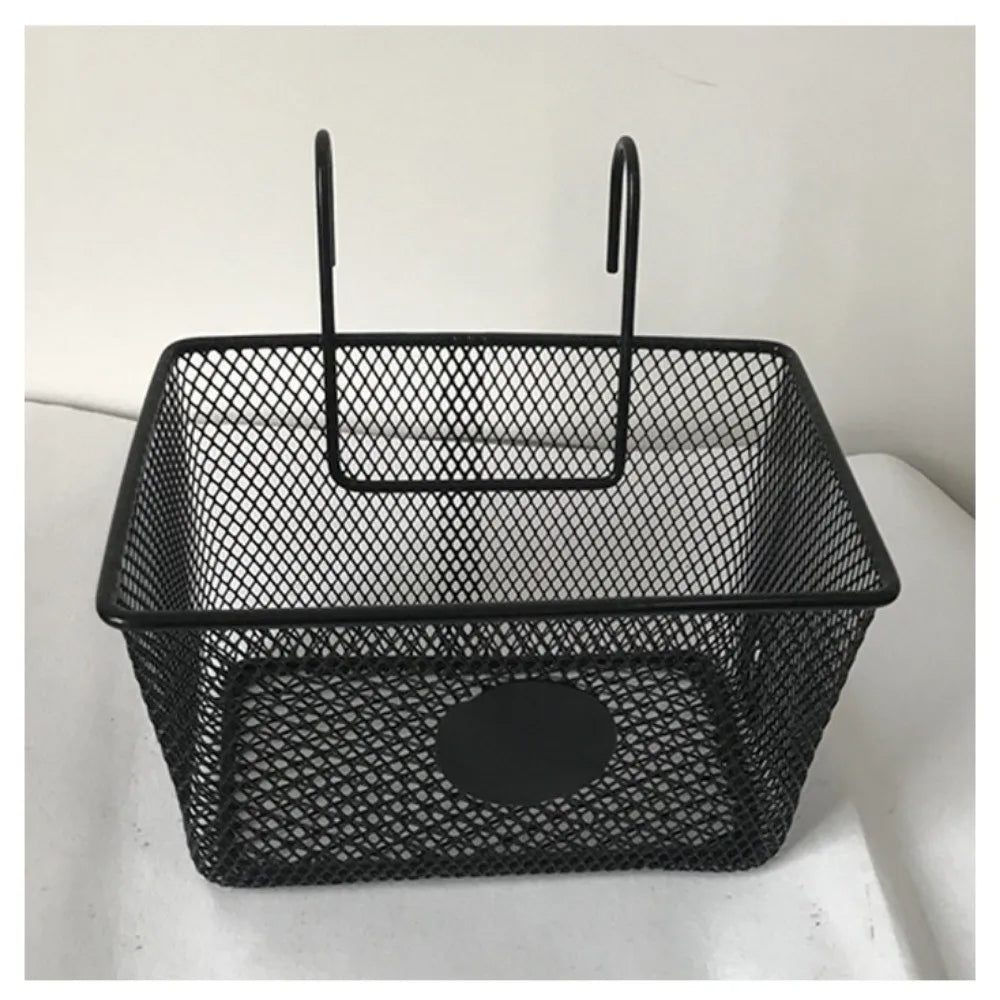Metal Mesh Bike Front Handlebar Basket – Iron Storage Basket Bicycle Front Basket Nixie