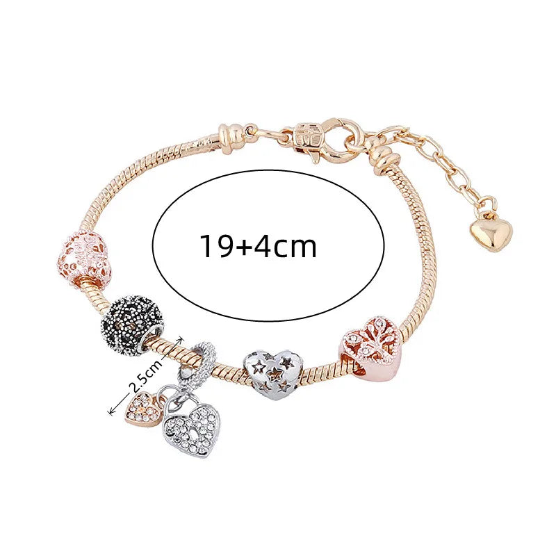 Heart Shaped Tree of Life Bracelet – Gold Copper Chain Fashion Bracelet Nixie