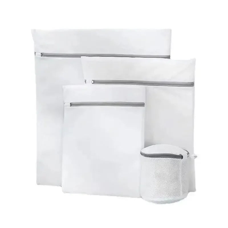 Fine Mesh Laundry Bags Set – Delicate Clothing Care Washing Bags Mesh Laundry Bags Nixie WHITE