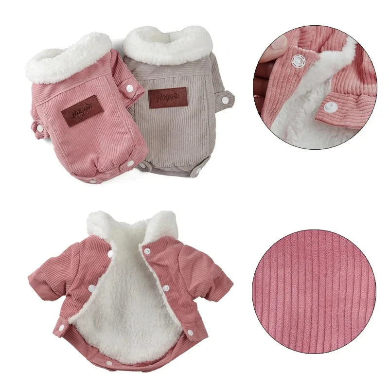 Fleece Warm Dog Jacket Coat for Small & Medium Dogs & Cats Pet Dog Jacket Nixie