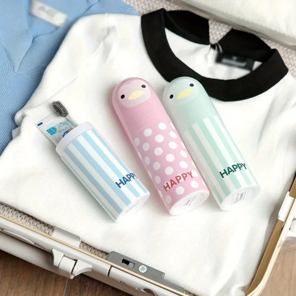 Penguin Travel Toothbrush Holder & Toothpaste Storage Box Toothbrush Travel Case Nixie