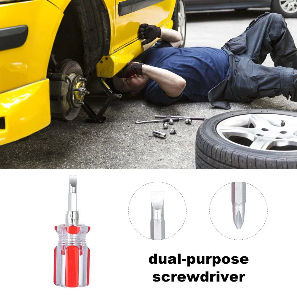 5-Pack Mini Stubby Screwdriver Set – Phillips & Flat Head