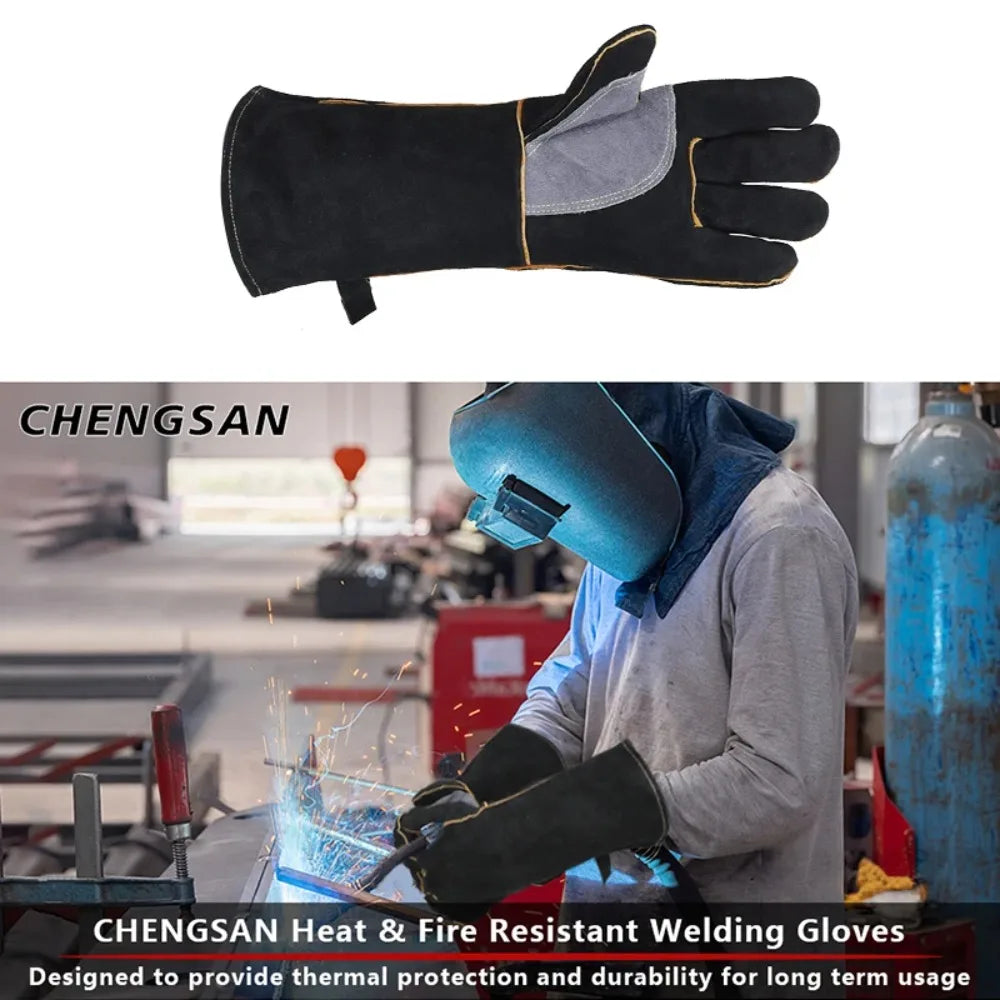 Cowhide Leather Heat-Resistant Gloves with Kevlar Stitching Heat Resistant Gloves Nixie