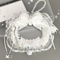 Lace Bow Heart Photocard Holder – Satin Ribbon Ita Bag Pendant Photocard Holder Pendant Nixie A7