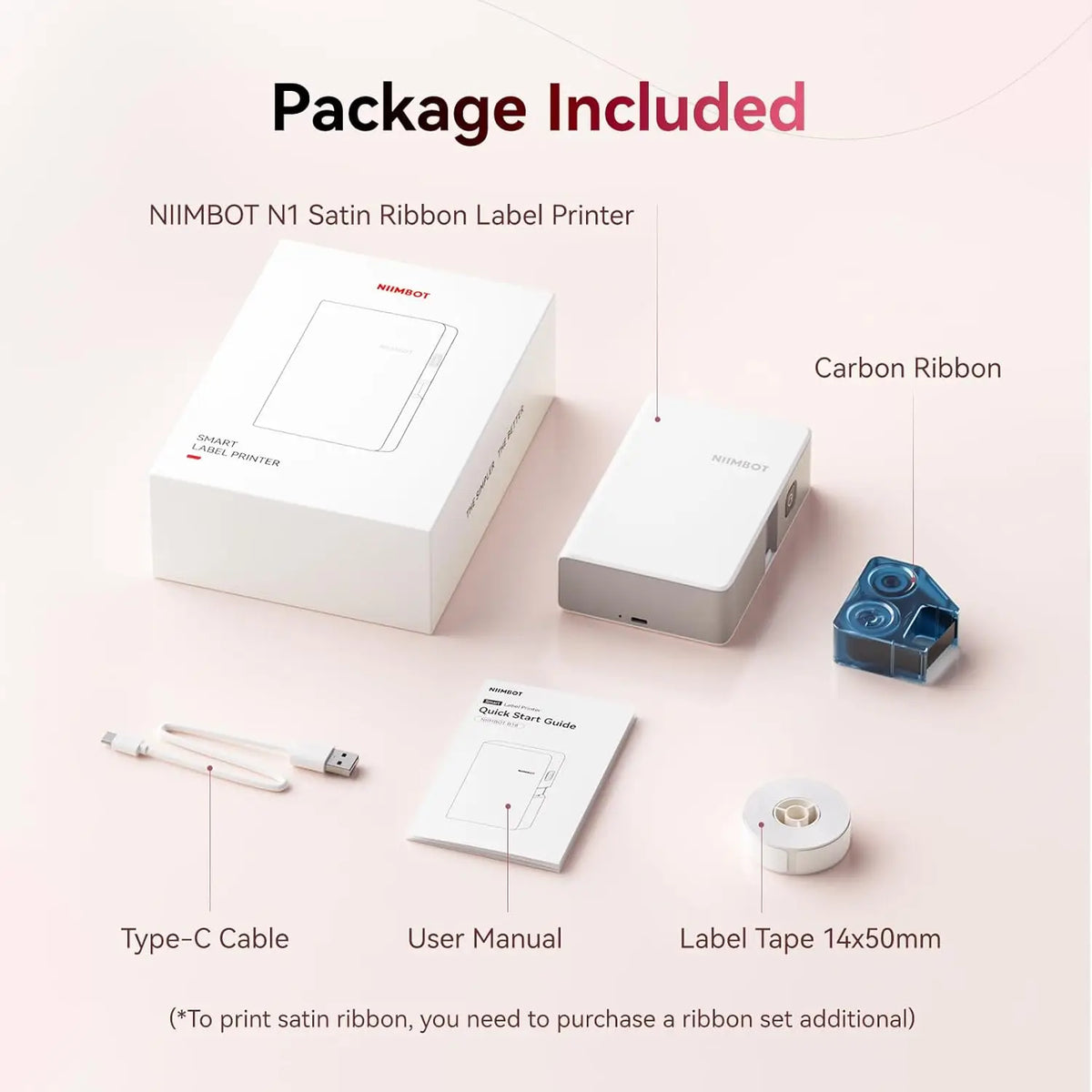 Niimbot N1 Thermal Transfer Label Printer – Bluetooth, 203dpi Thermal Label Printer Nixie