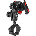 UTV Phone Mount Anti-Vibration CNC Aluminum 1.75"–2" Roll Bar UTV Phone Mount Nixie Black