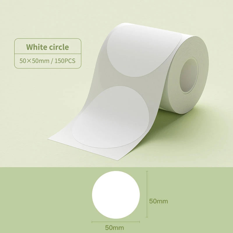 Niimbot B1/B21 Mini Thermal Label Maker – Waterproof Sticker Thermal Label Maker Nixie 5050-Round-White