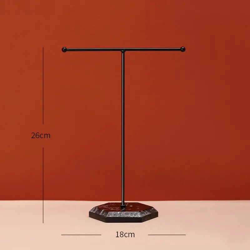 T-Shape Jewelry Display Stand | Minimalist Desktop Organizer Jewelry Display Stand Nixie
