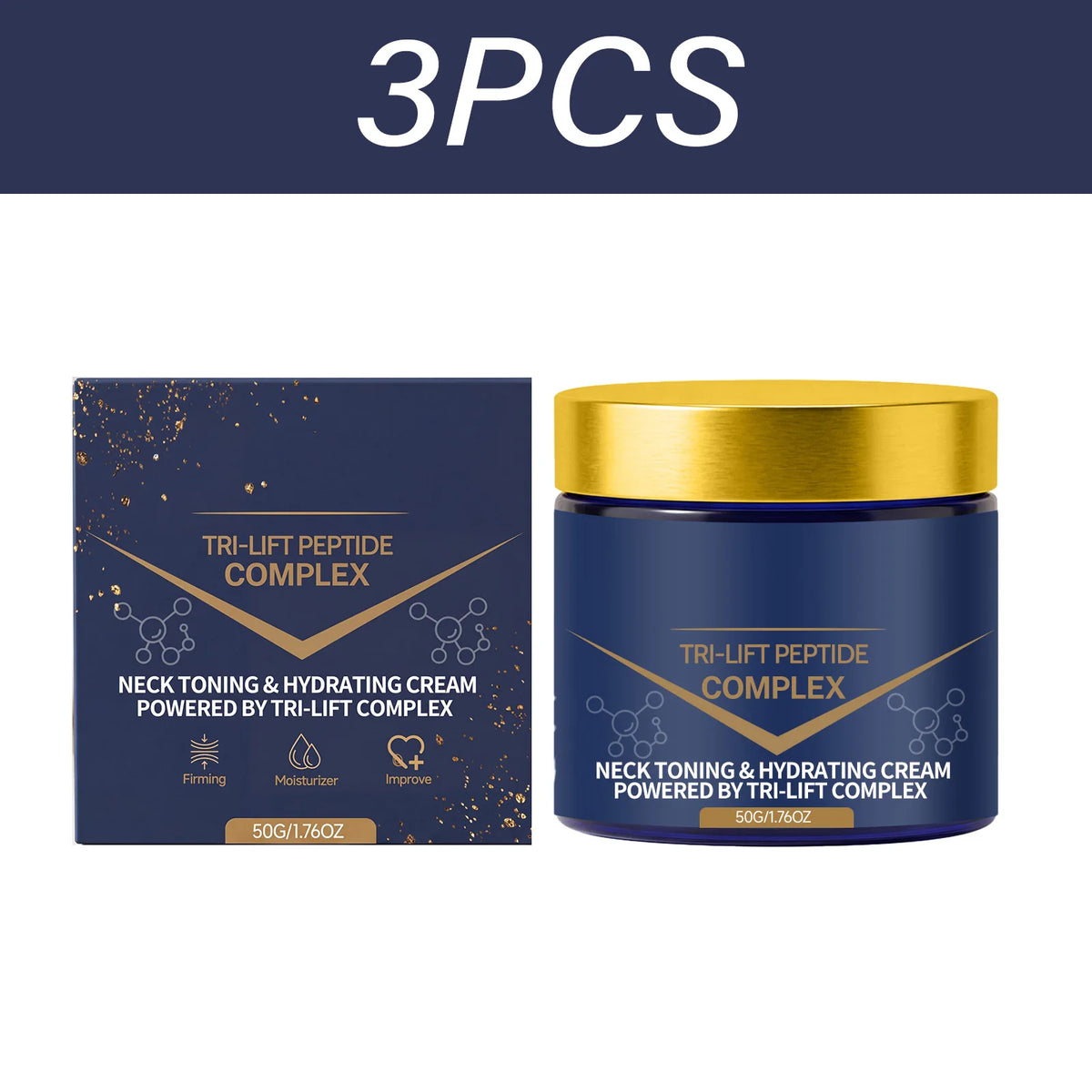 TRI-LIFT Peptide Neck Cream – Firming & Hydrating Skincare Neck Firming Cream Nixie 3pcs
