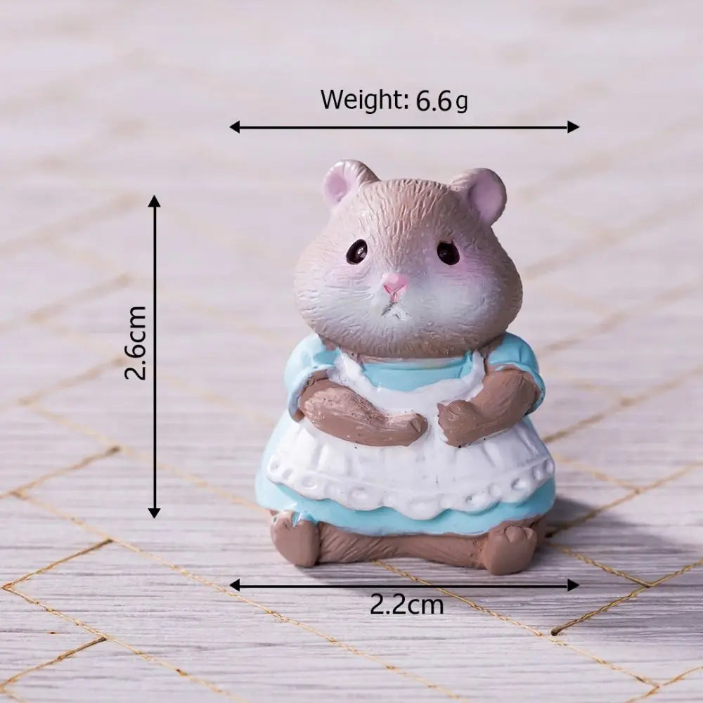 5-Piece Mini Animal Figurine Set – Fairy Garden Easter Décor Miniature Figurine Set Nixie