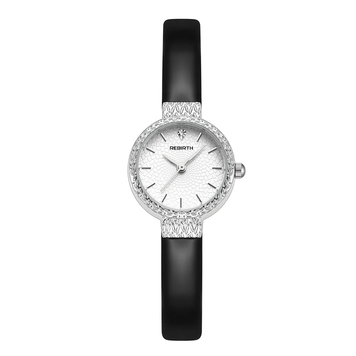 Roman Numeral Leather Quartz Watch – Elegant & Versatile Quartz Wristwatch Nixie Silver
