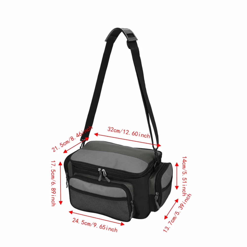600D Oxford Fishing Bag – Large Capacity Tackle Organizer Fishing Tackle Bag Nixie