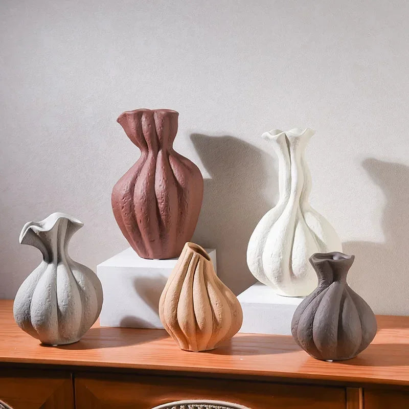 Wabi-Sabi Ceramic Vase | Handcrafted Home Décor Flower Vase