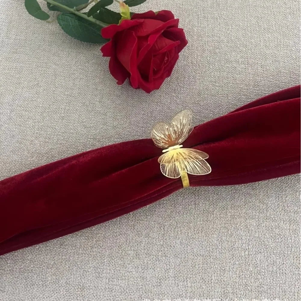 Metal Butterfly Napkin Ring Holder – Elegant Table Décor