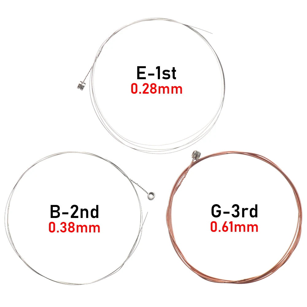 Acoustic Guitar Strings Stainless Steel & Bronze Wound – 3 Styles Guitar Strings Nixie