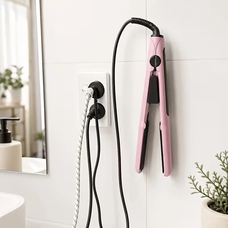 No-Drill Adhesive Wall Hook Heat-Resistant Hair Tool Organizer Hair Tool Organizer Nixie