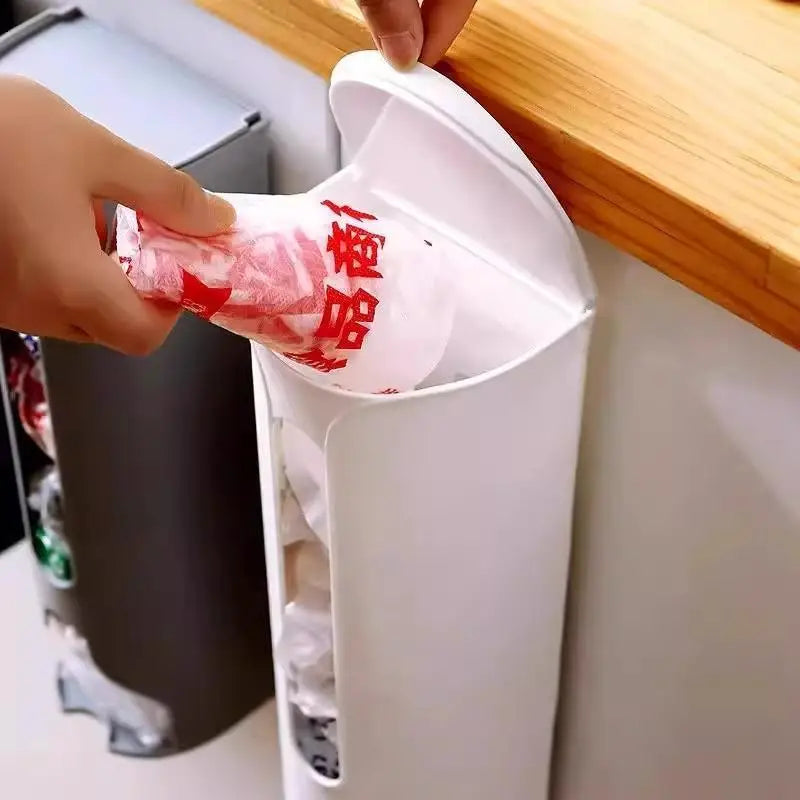 Wall Mounted Grocery Bag Dispenser – No-Drill Kitchen Storage