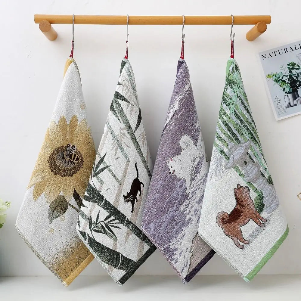 4-Layer Cotton Gauze Hand Towel 34x40cm – Quick-Dry Kitchen Cotton Hand Towel Nixie