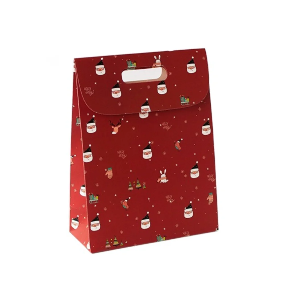 3Pcs Christmas Gift Boxes S/M/L Flip Cover Paper Candy Bags Christmas Gift Box Nixie
