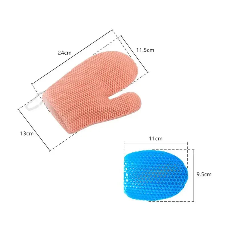 Honeycomb TPU Exfoliating Shower Glove – Quick-Dry Scrubber Exfoliating Shower Glove Nixie