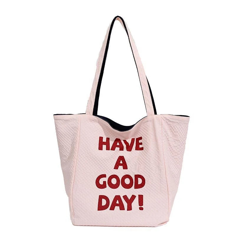 Women's Large Canvas Tote Shoulder Bag – Casual Commuter Canvas Tote Bag Nixie