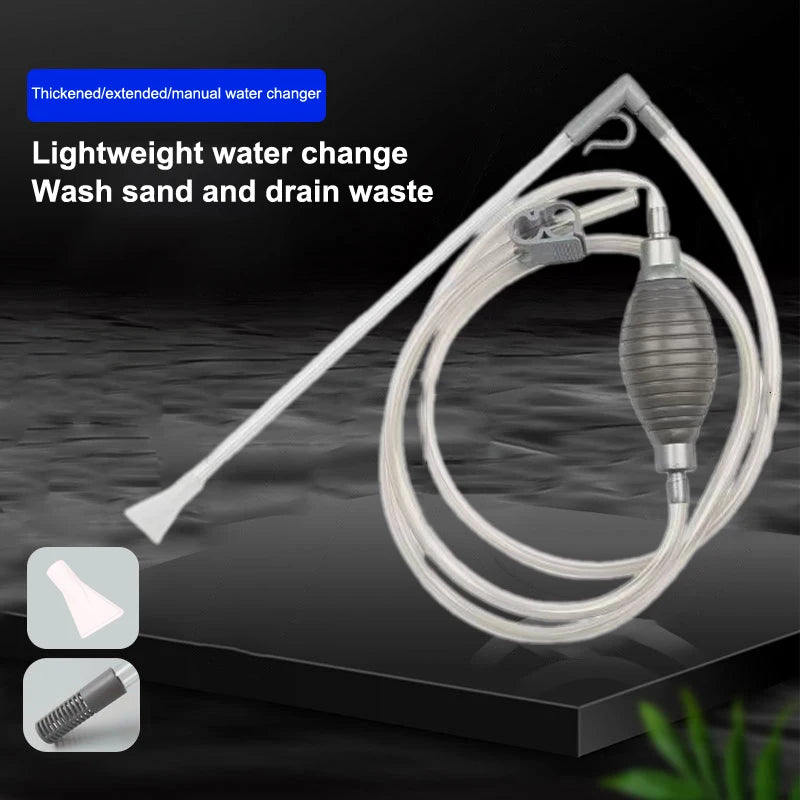 Manual Aquarium Vacuum Siphon Pump – Fish Tank Water Changer Aquarium Siphon Pump Nixie