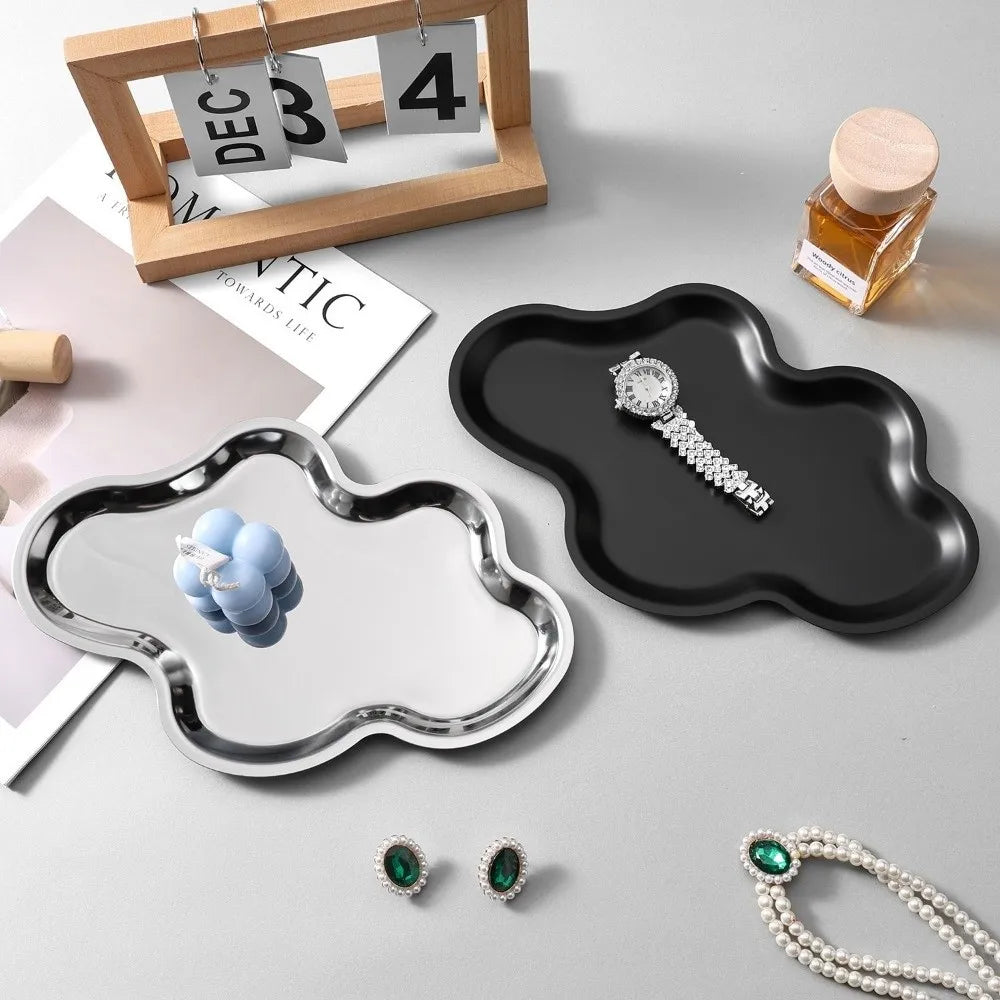 Cloud Shaped Stainless Steel Storage Tray | Jewelry & Key Organizer