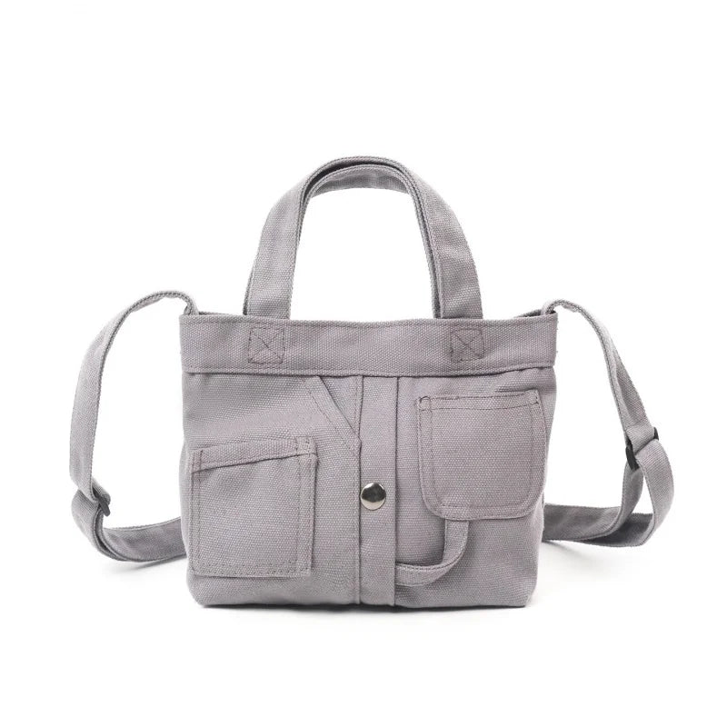 Vintage Denim Canvas Crossbody Bag – Retro Shoulder Tote Canvas Crossbody Bag Nixie