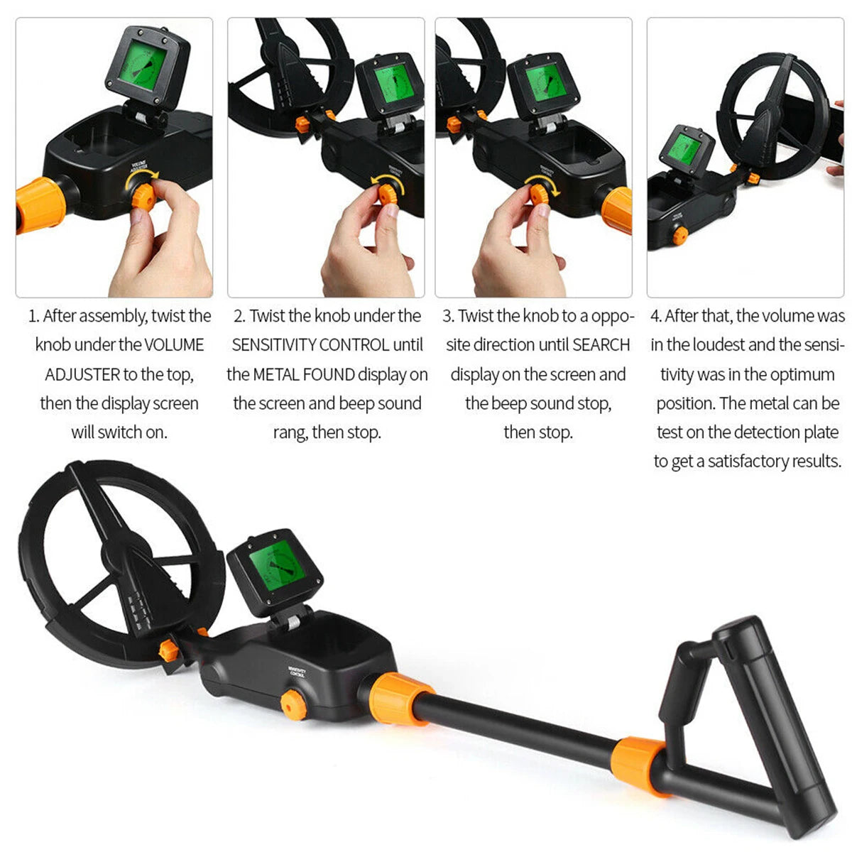 Kids Lightweight Metal Detector – LCD & Waterproof Search Coil Kids Metal Detector Nixie