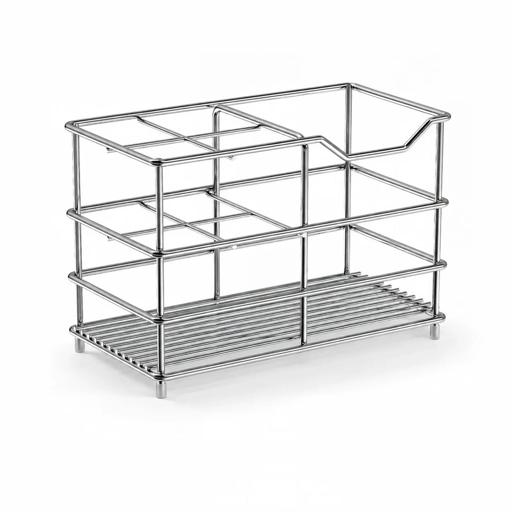 Stainless Steel Toothbrush Holder Countertop Bathroom Organizer