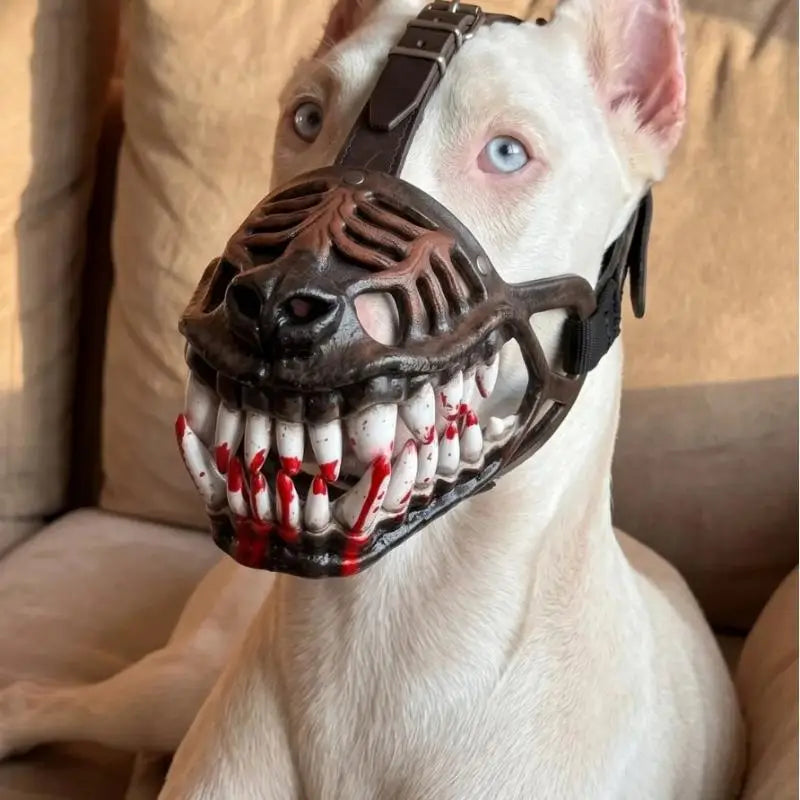 Dog Dinosaur Halloween Costume Muzzle | Soft Latex, Movable Jaw Dog Costume Muzzle Nixie