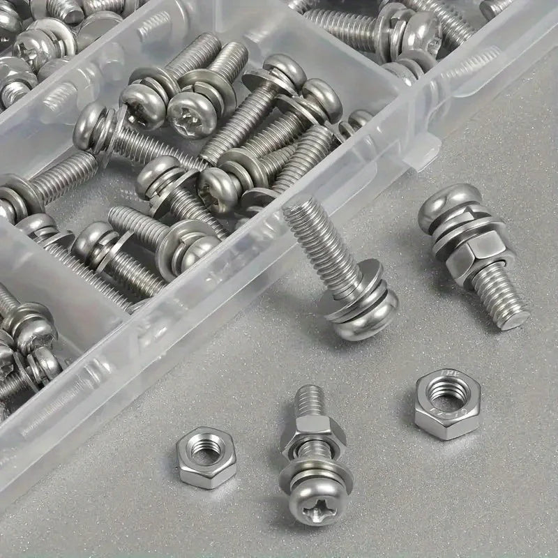 640/120PCS Metric Hex Nuts & Bolt Set M2 M3 M4 M5 DIY Hardware Kit