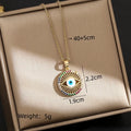 Devil's Eye Zircon Pendant Necklace – Unisex Collarbone Chain Pendant Necklace Nixie Xl2160-1 45cm