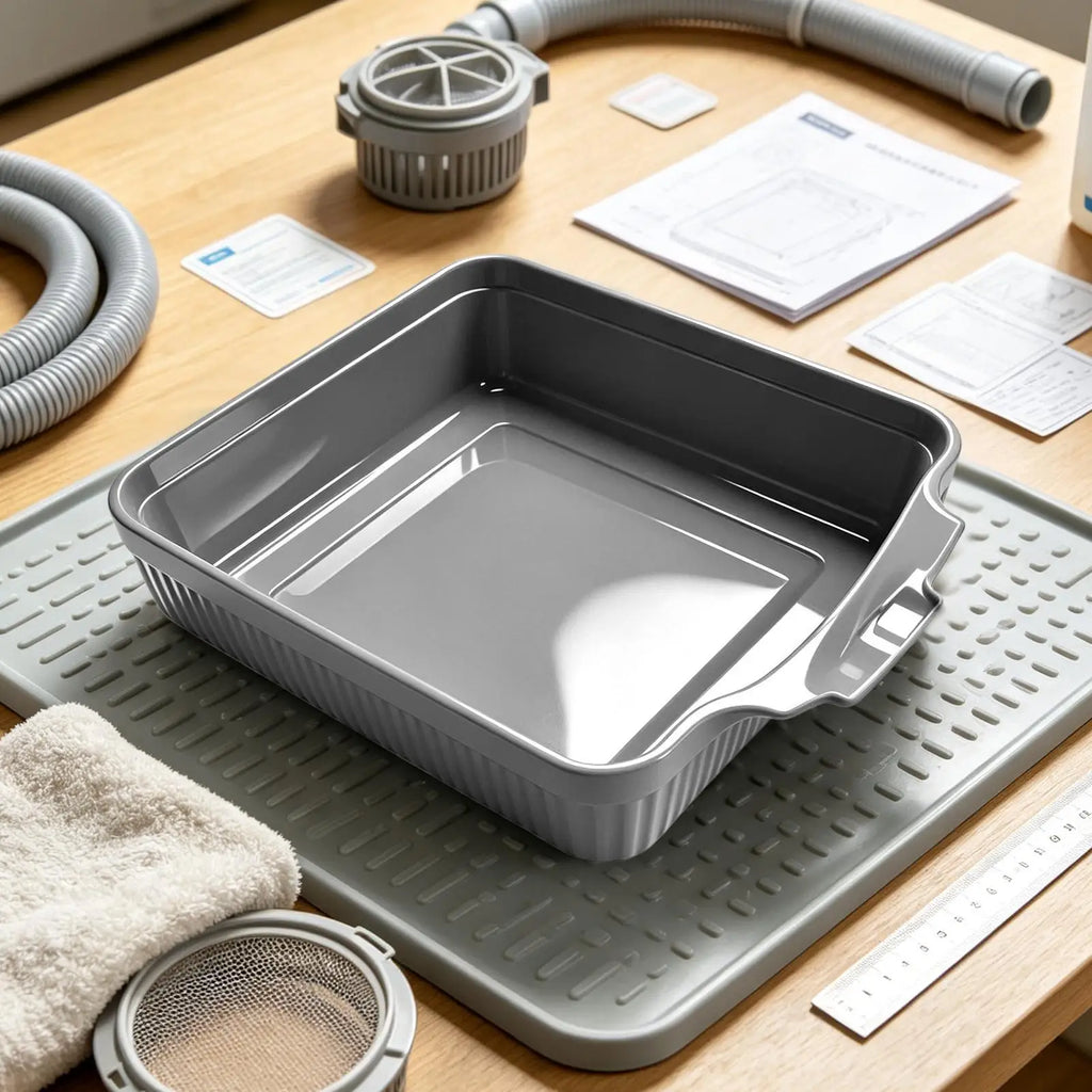 Washing Machine Drain Funnel Drip Tray – Floor Protector Washer Drain Tray Nixie