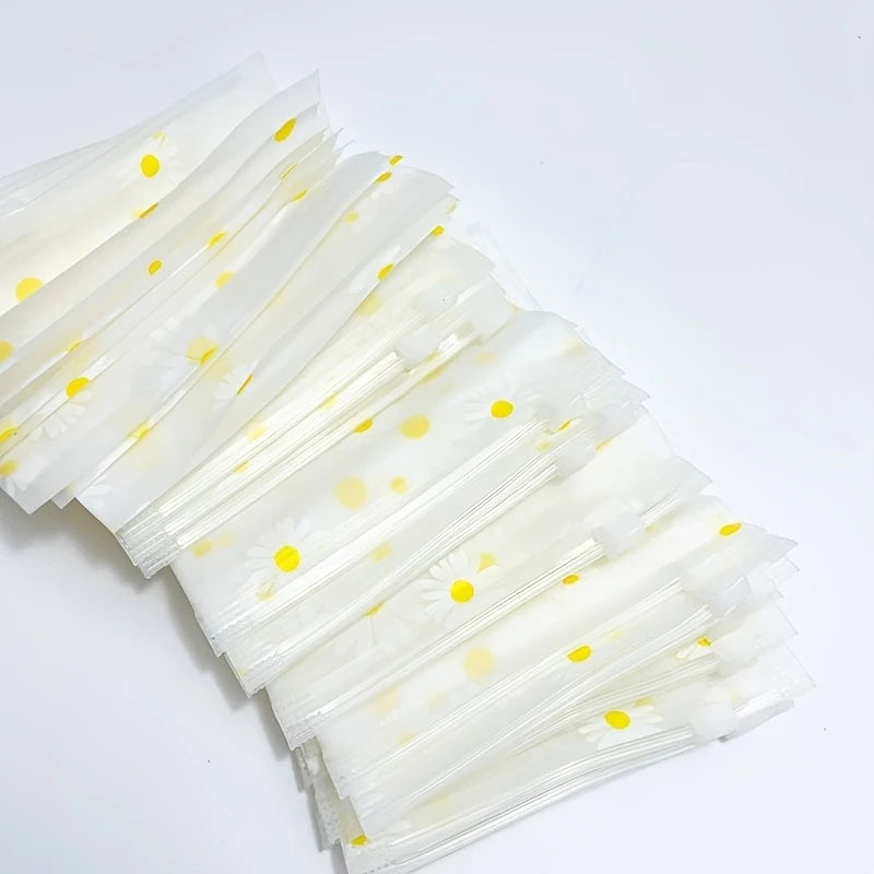 20PCS Daisy Zipper Bags – Reusable Dustproof Travel Storage Zipper Storage Bags Nixie
