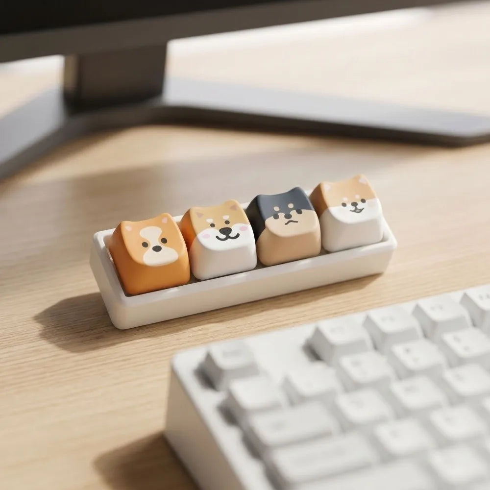 Shiba Inu Keycap Keychain Fidget Toy – Cute Dog Design Fidget Keychain Nixie