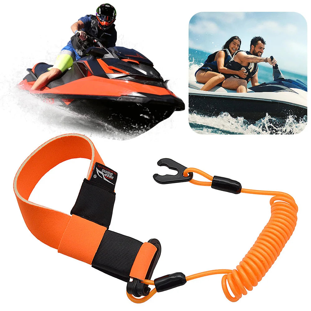 Boat Kill Switch Safety Lanyard for Jet Ski & Outboard Motor Marine Safety Lanyard Nixie
