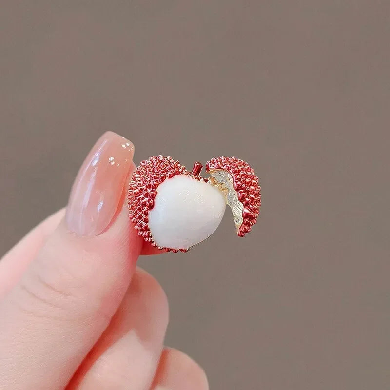 Lychee Brooch Lapel Pin – Light Yellow Gold Fashion Jewelry Fashion Brooch Pin Nixie