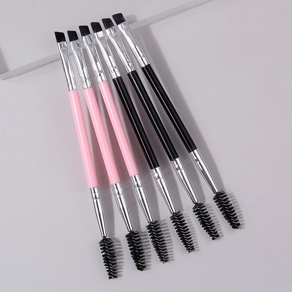 2-in-1 Eyebrow Brush – Spoolie & Angled Brow Brush Set Eyebrow Makeup Brush Nixie
