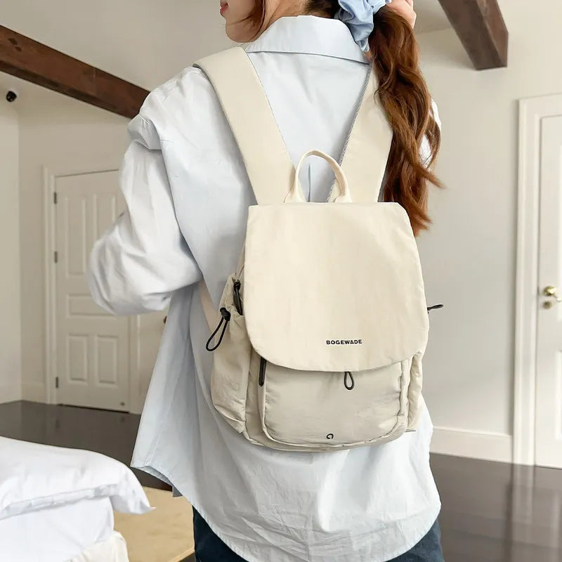 Japanese Minimalist Canvas Backpack – Lightweight, Water-Resistant