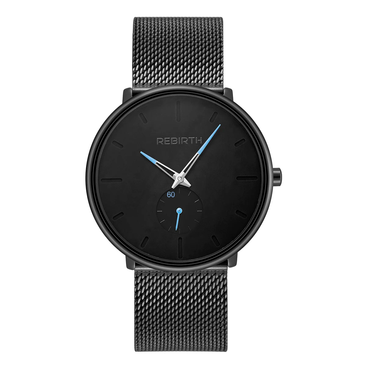 REBIRTH Men's Retro Art Quartz Watch – Magnetic Steel Strap Men's Quartz Watch Nixie black
