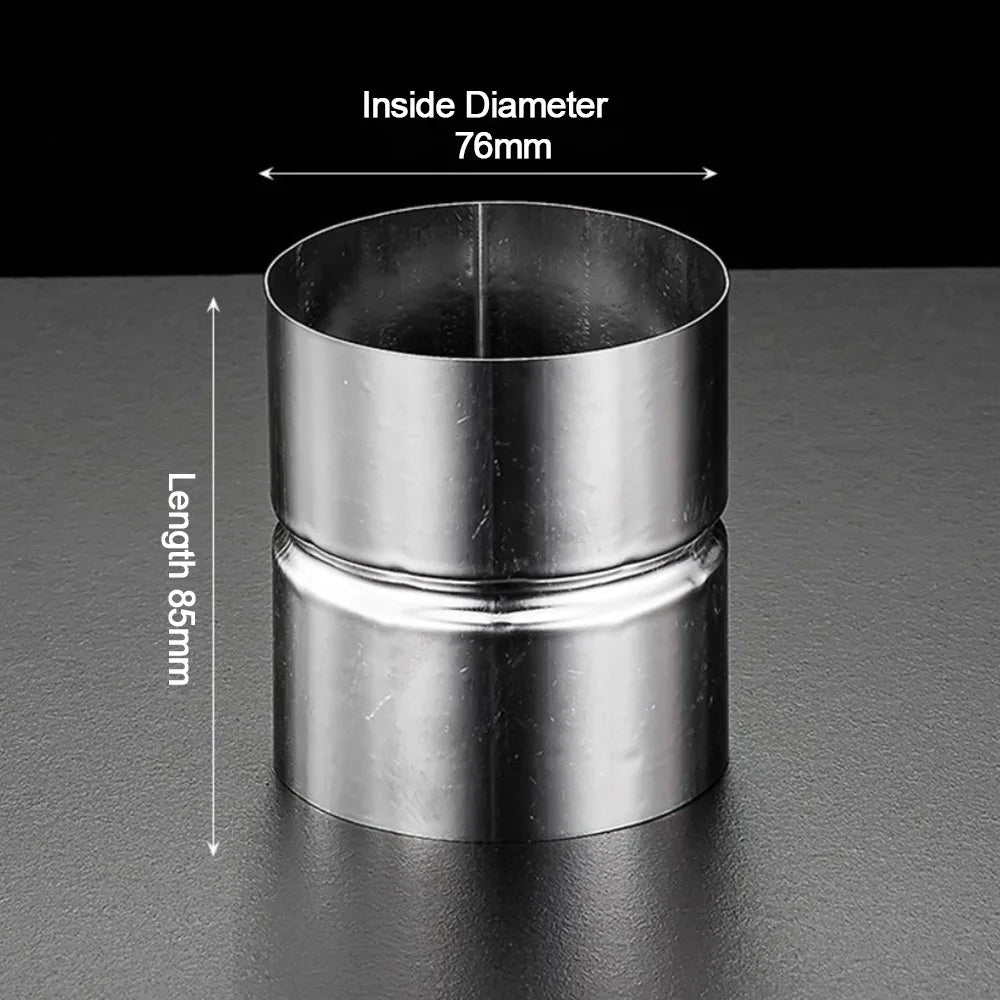 Stainless Steel Straight Pipe Joint Adapter 51mm–102mm Pipe Coupling Adapter Nixie 76mm 16mm