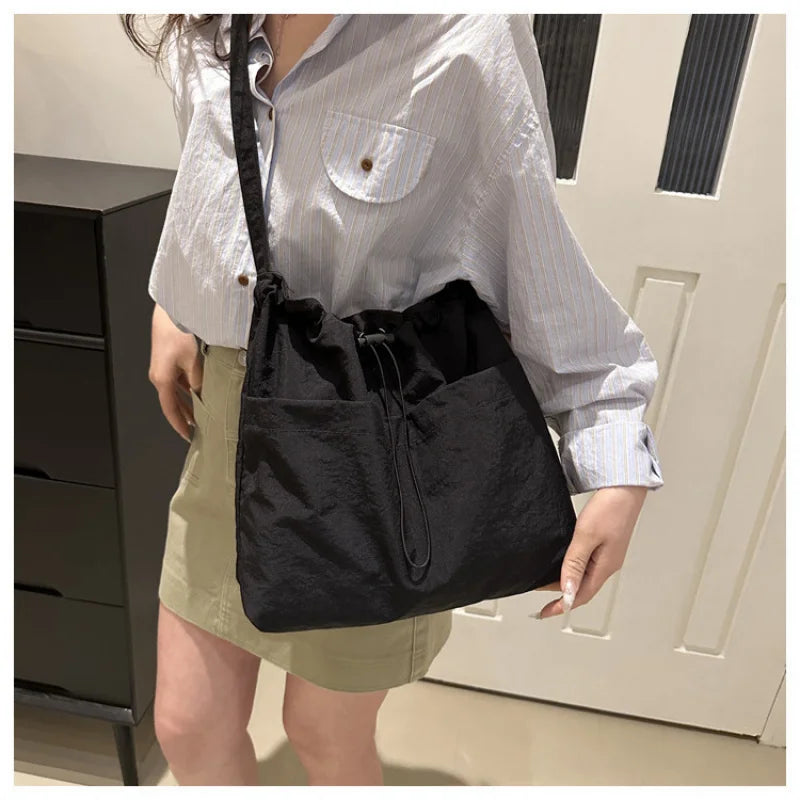 Women's Large Drawstring Tote Bag – Japanese Ins Style Women's Tote Bag Nixie
