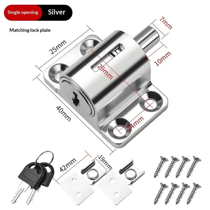 Sliding Door & Window Lock with 2 Keys – Child Safety Set
