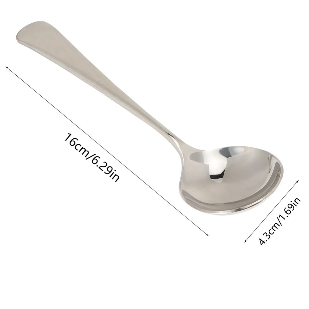 5-Piece Stainless Steel Dessert Spoons & Soup Ladle Set