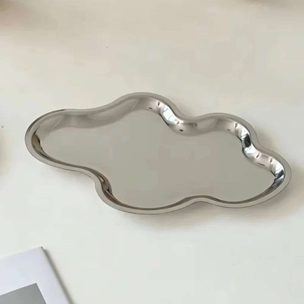 Cloud Shaped Stainless Steel Storage Tray | Jewelry & Key Organizer