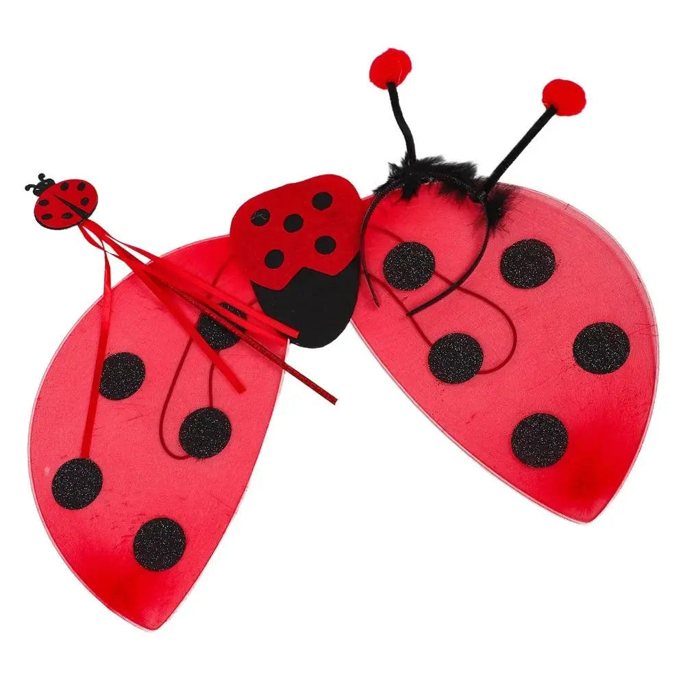 Red Ladybug Cosplay Costume Set – Wings, Headband & Wand