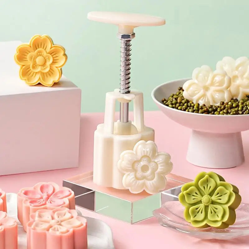 Cherry Blossom Mooncake Mold Press | Non-Stick Food Grade Mooncake Baking Mold Nixie