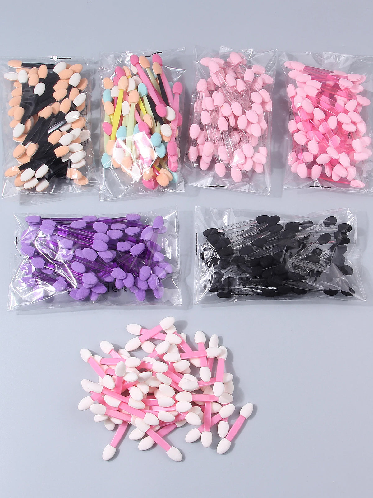50Pcs Disposable Double-End Sponge Eyeshadow Applicators Eyeshadow Applicator Nixie