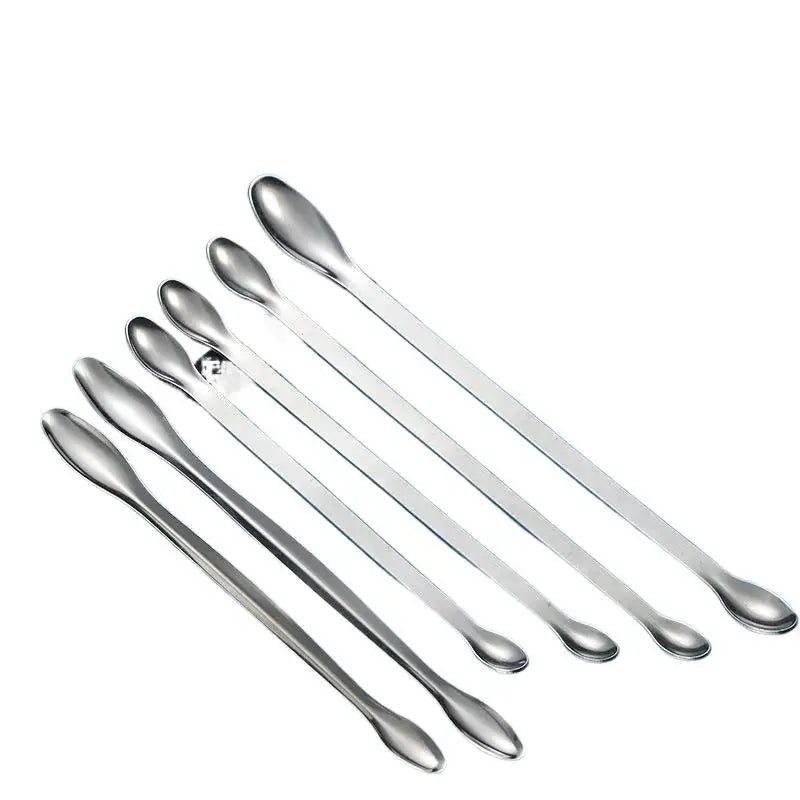 Double-Ended Stainless Steel Lab Sampling Spoon Spatula Lab Sampling Spoon Nixie
